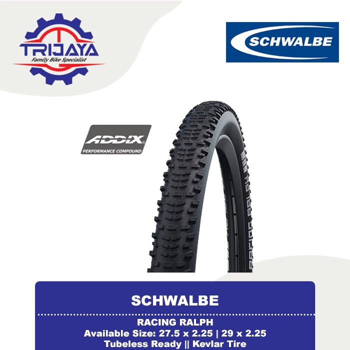 Schwalbe Racing Ralph 27.5 Kevlar Tire Ban Luar Sepeda MTB