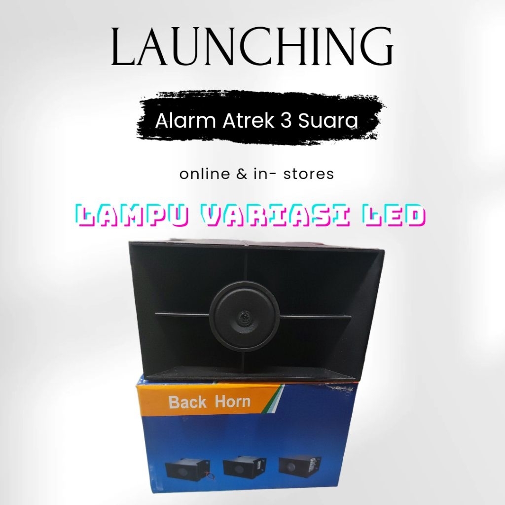 LARM MUNDUR 3SUARA/ALARM ATRET/BACKHORN/KLAKSON MUNDUR MOBIL TRUCK & BUS 12/24V