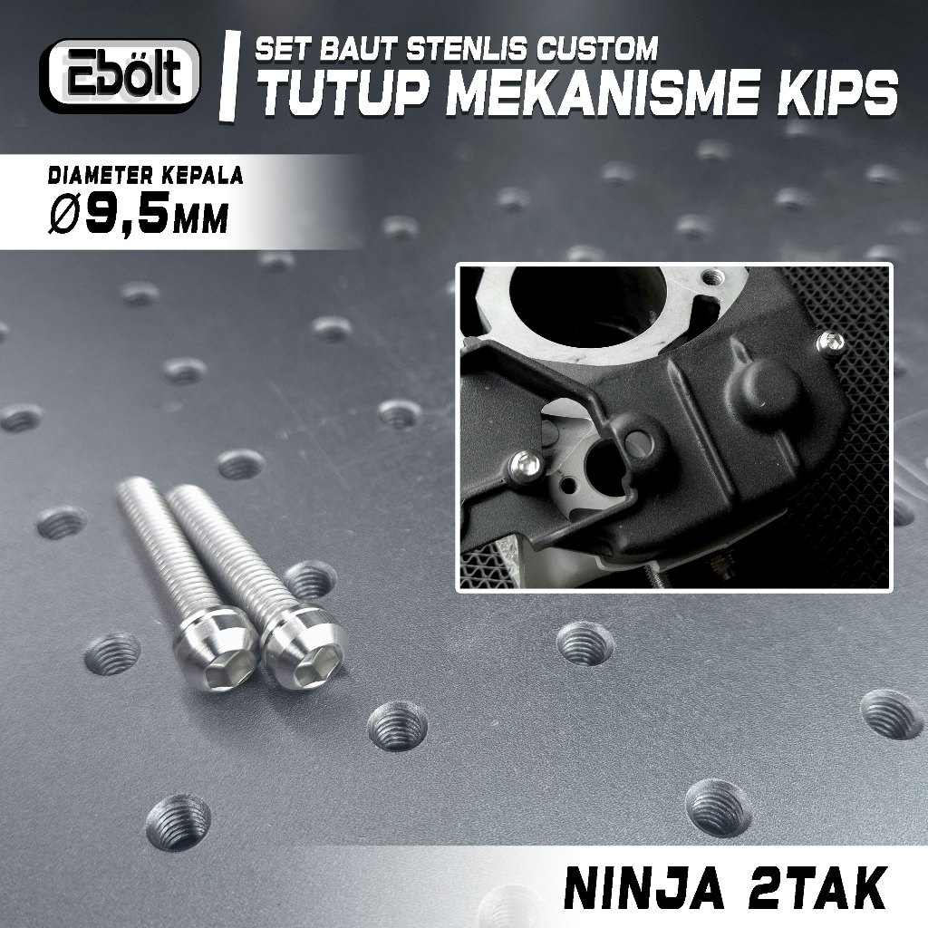 BAUT SET CUSTOM HEAD TUTUP MEKANISME SUPER KIPS NINJA BAUT STAINLESS