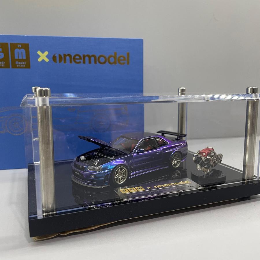 1:43 PGM X ONE MODEL NISSAN SKYLINE NISMO GT R34 Z – TUNE PURPLE