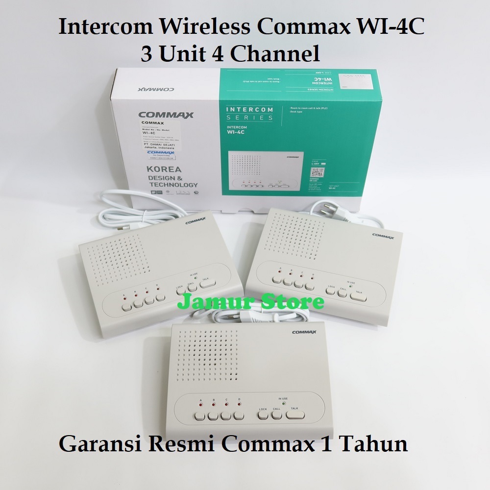 Commax Intercom WI-4C Putih Intercom Wireless Commax WI-4C 3 Pcs