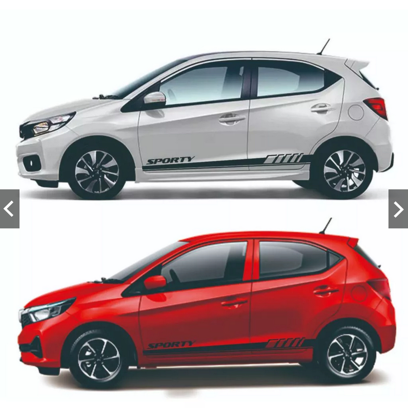 Stiker Cutting Mobil Brio Putih Hitam Merah Agya Ayla Lis Yaris Jazz Picanto Wagon Minimalis keren