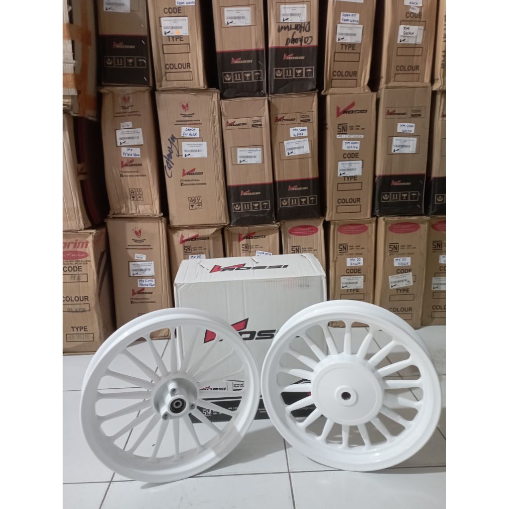 Veleg Mio M3 Galaxy White Velg racing Palang 18 Putih Original VROSSI
