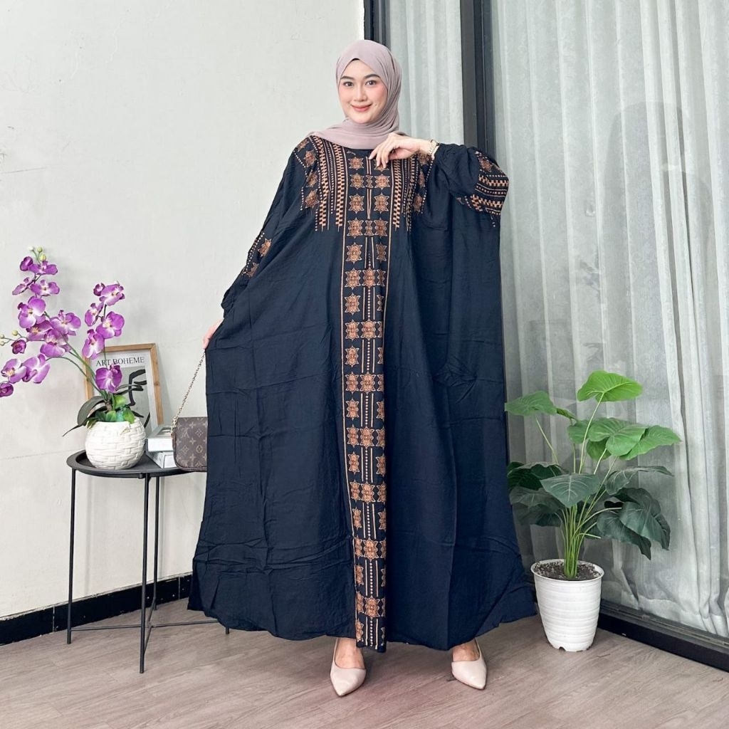 BISA COD GAMIS KAFTAN MOTIF TIFANI GAMIS MUSLIMAH GAMIS BUSUI FRIENDLY