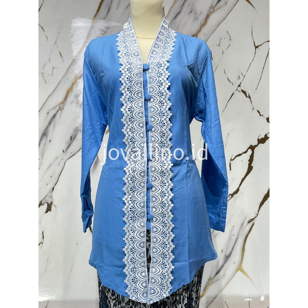Kebaya Encim Modern Renda Motif Bunga Bahan Katun/Kebaya Encim Renda Modern Bahan Katun Premium/Keba
