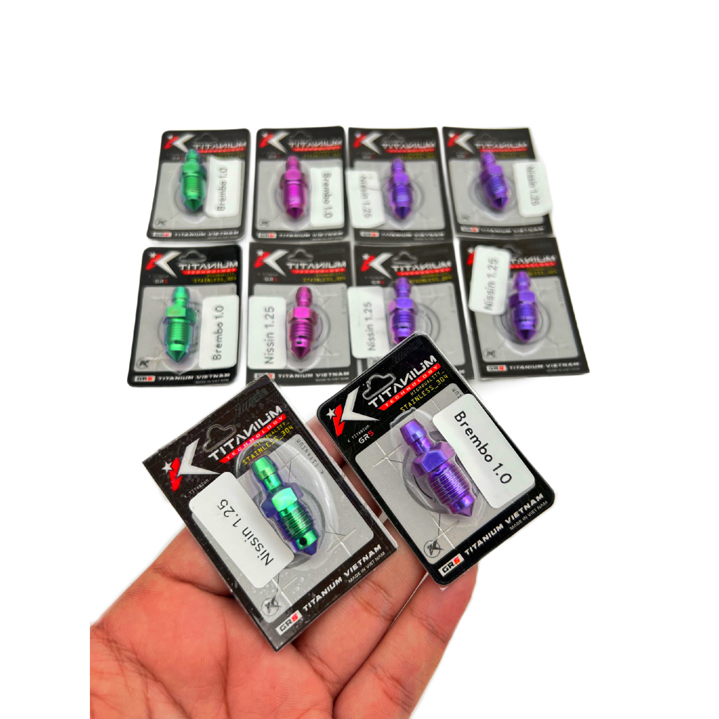 Baut Blader Nepel Angin Titanium M10 Drat 14 Halus 1.00 Kasar 1.25 Titanium kaliper / master rem ori