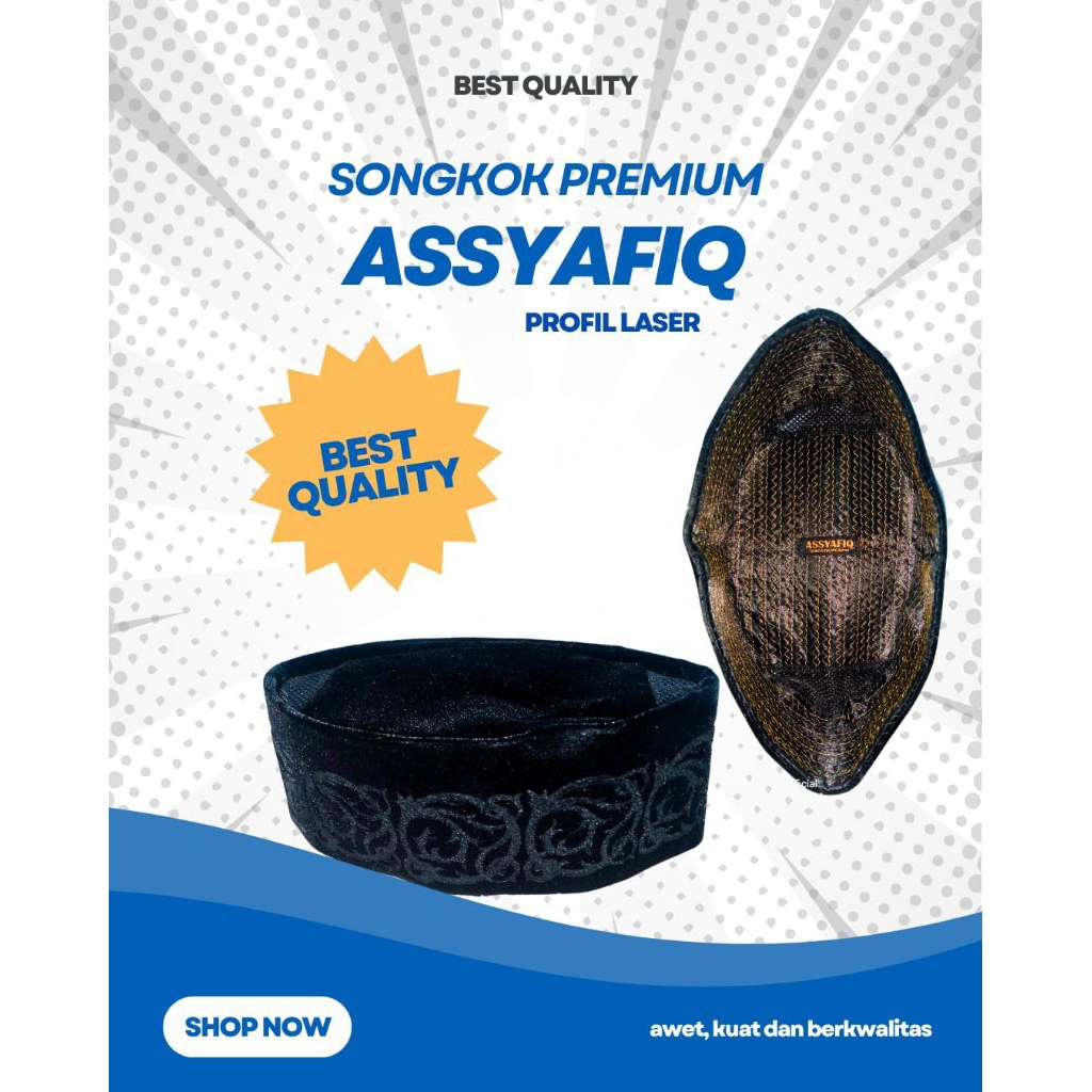 Songkok premium assyafiq profil laser