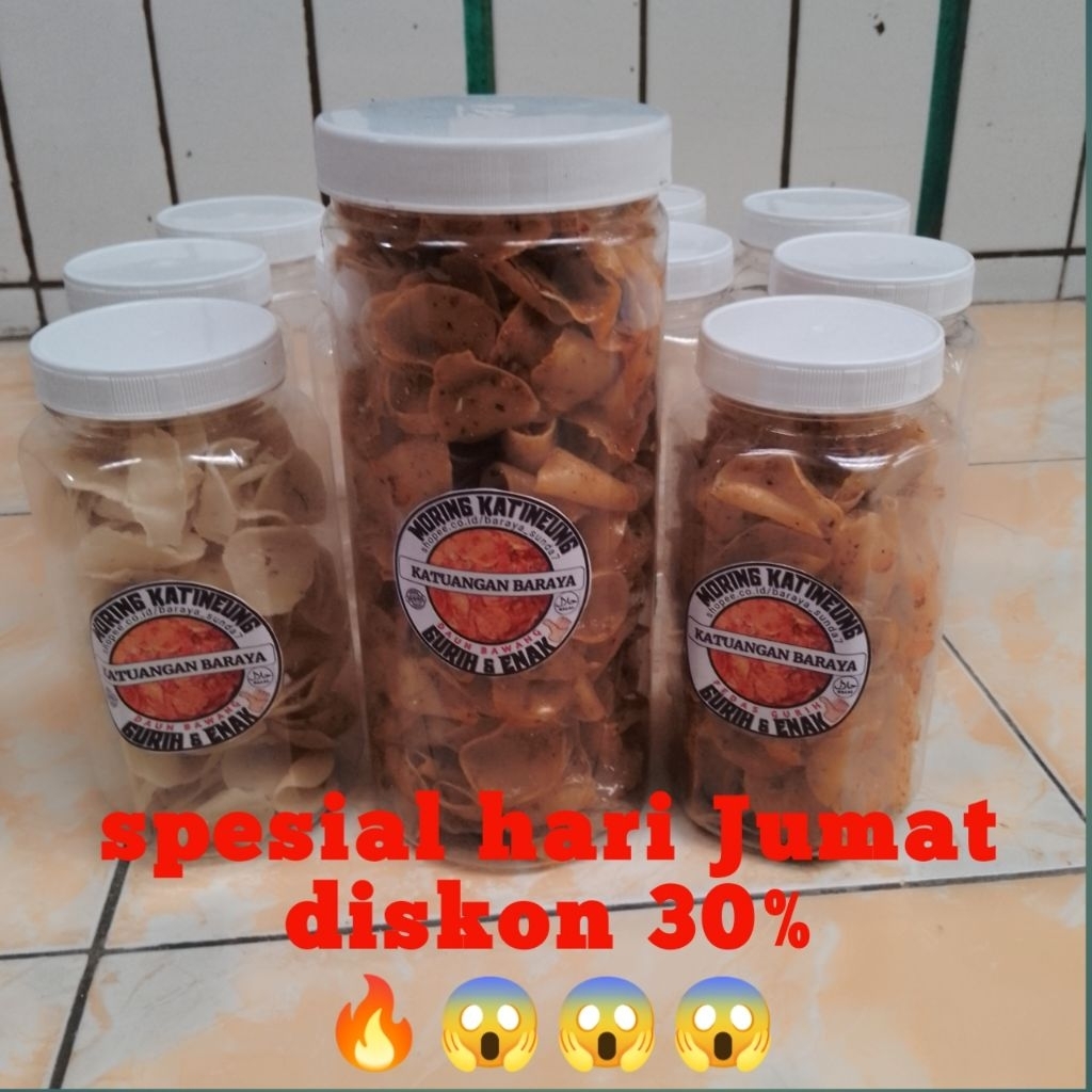 

moring katineng/molring kemasan toples, pedas gurih cikruh extra daun jeruk