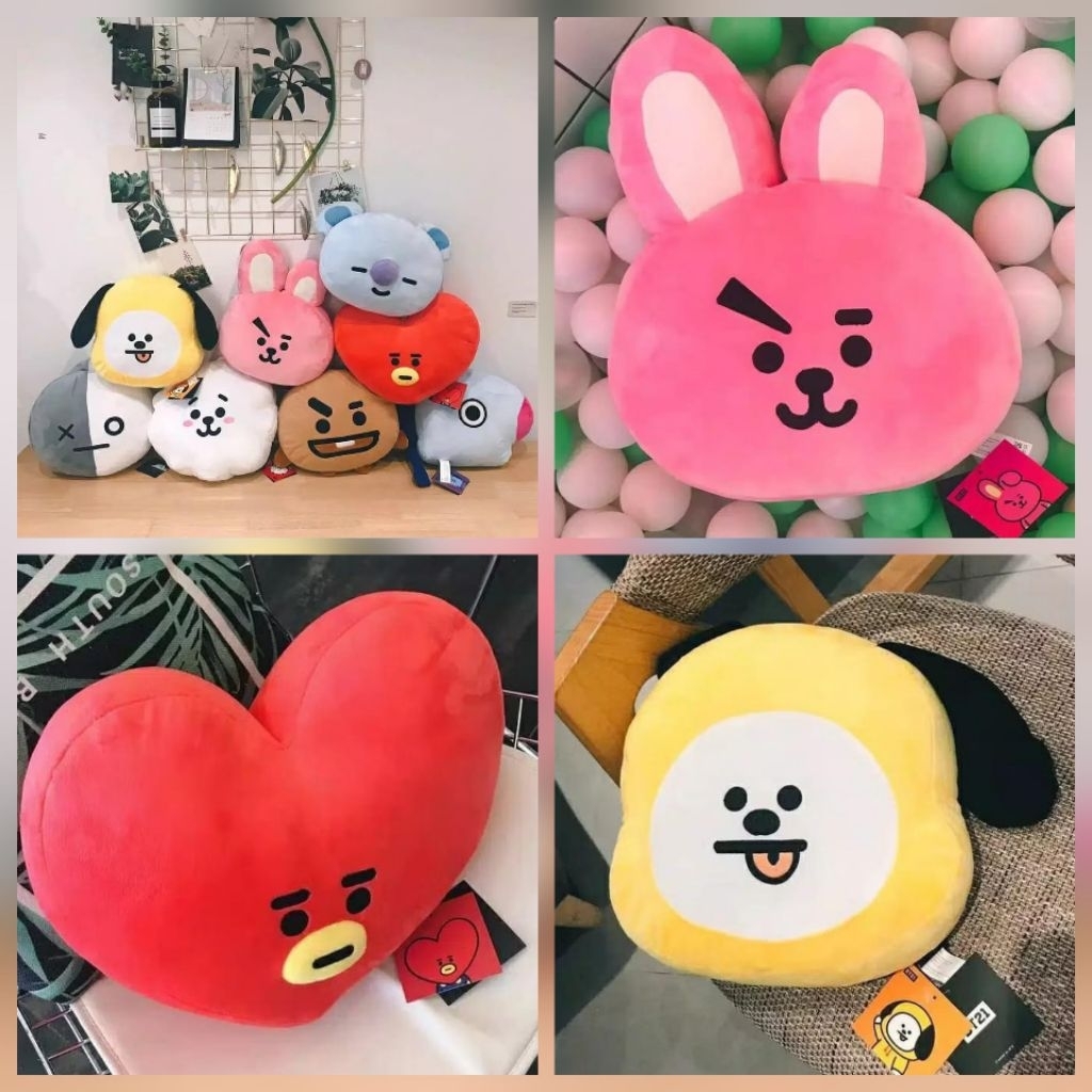 PROMO Bantal Karakter Boneka BTS 21 Bantal Bts Boneka Terlengkap Bisa Cod Termurah Kpop BTS BT21 Ban
