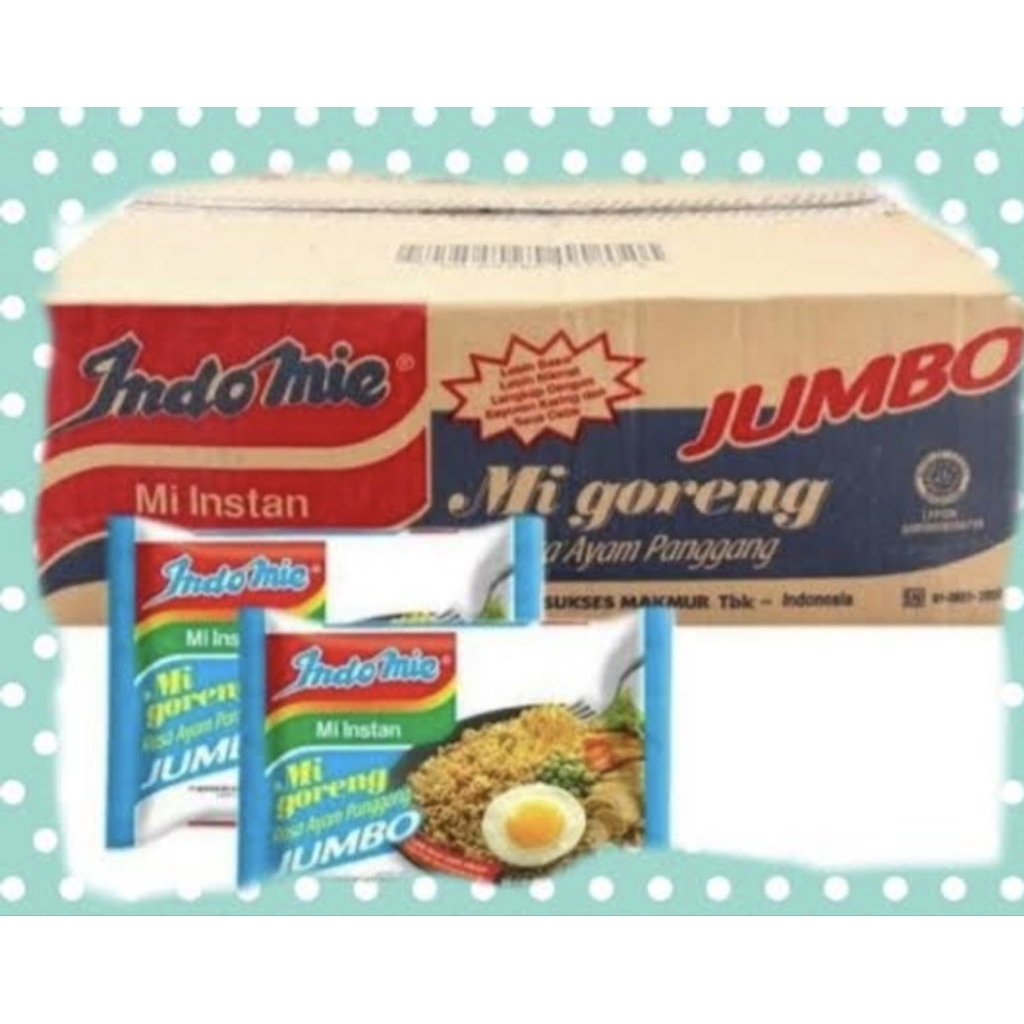 

MIE INDOMIE GORENG JUMBO RASA AYAM PANGGANG KARTON