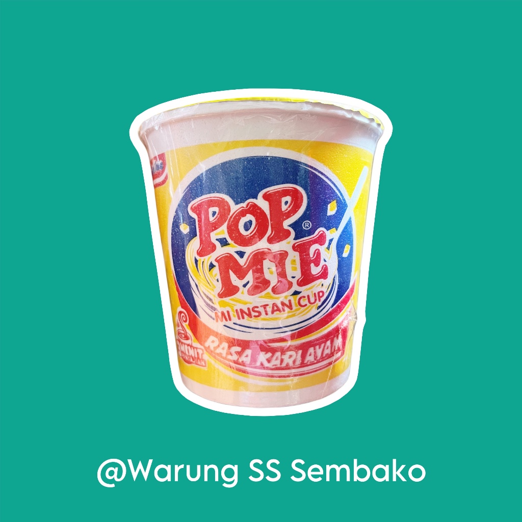 

Pop Mie Mi Instan Cup Rasa Kari Ayam ukuran besar 1 pcs