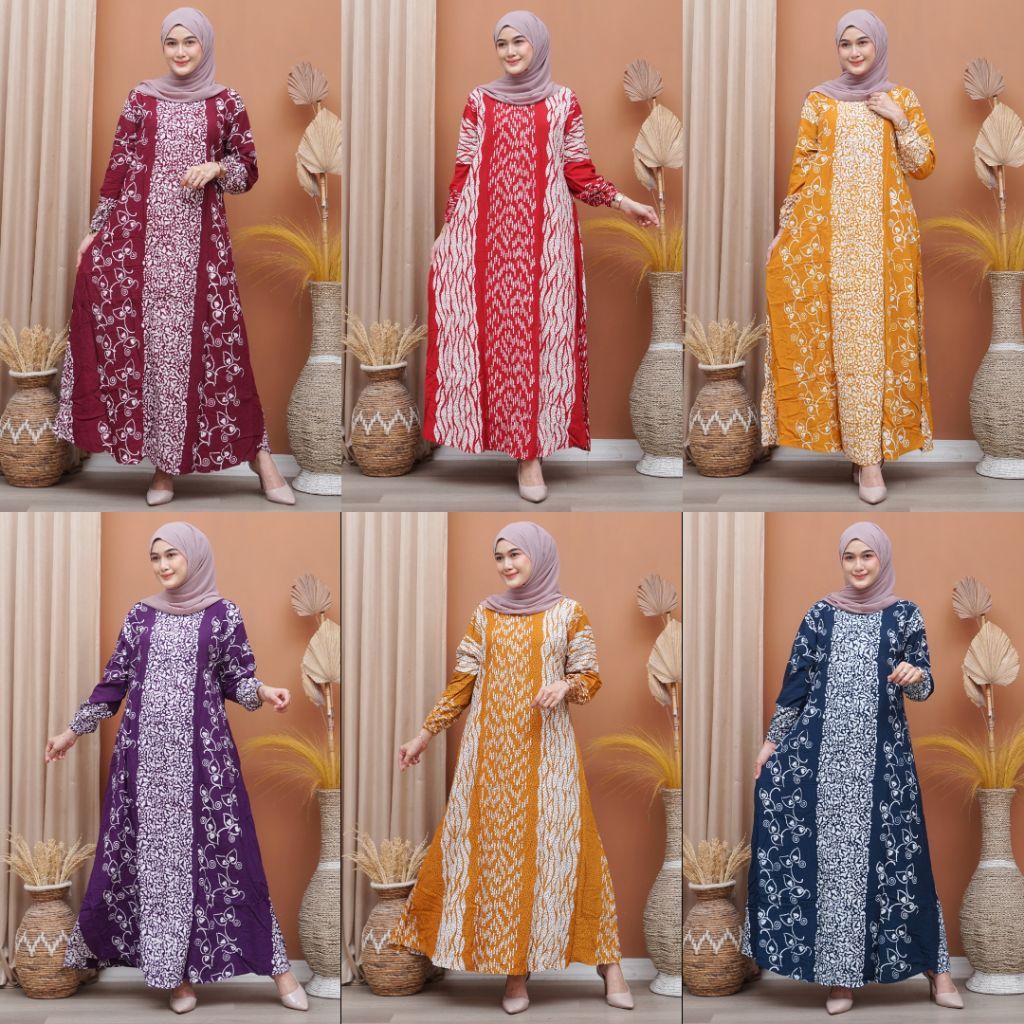 GAMIS BATIK PEKALONGAN GAMIS BUSUI GAMIS CAP GAMIS WANITA GAMIS RAYON