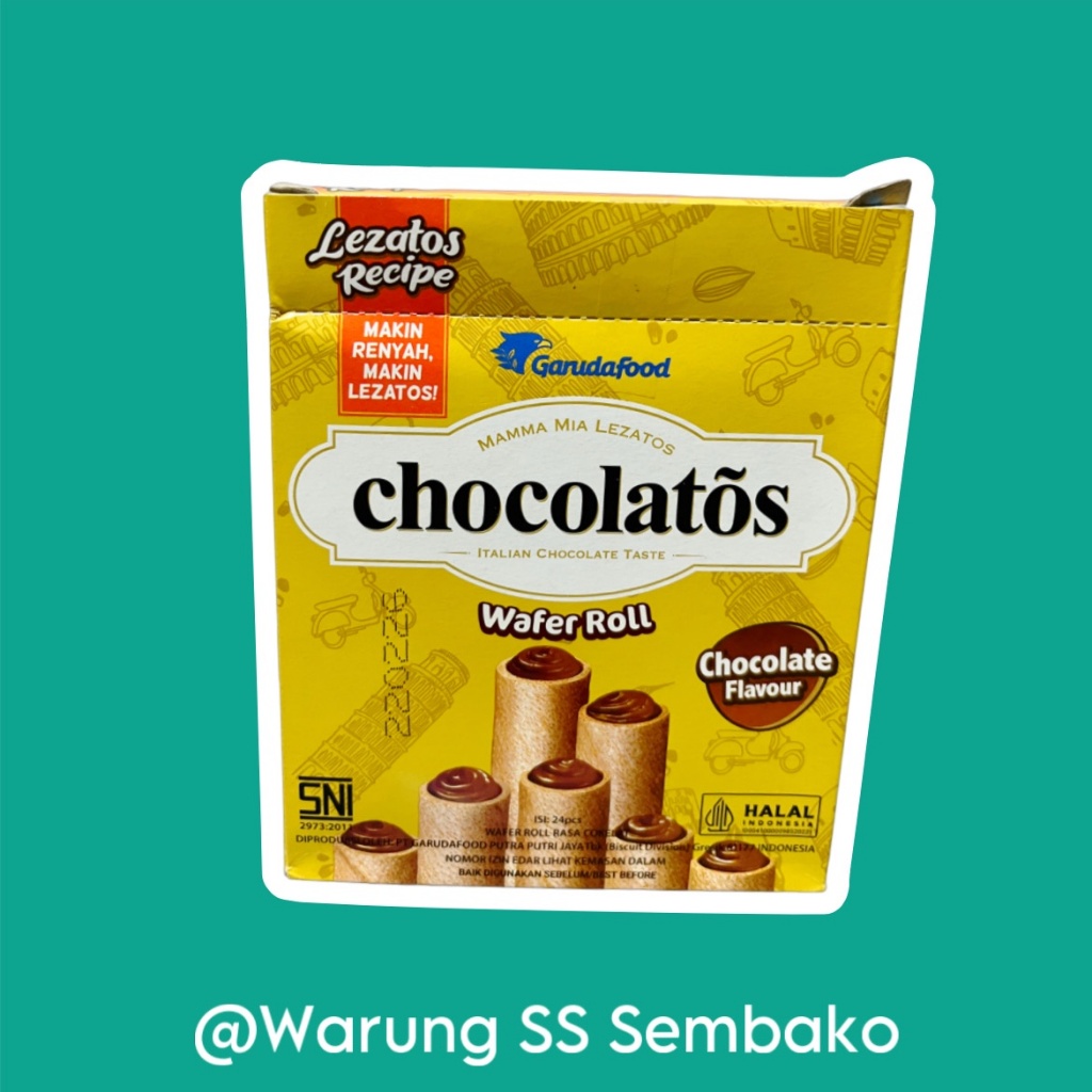 

Chocolatos Wafer Roll 1 pack isi 24 pcs