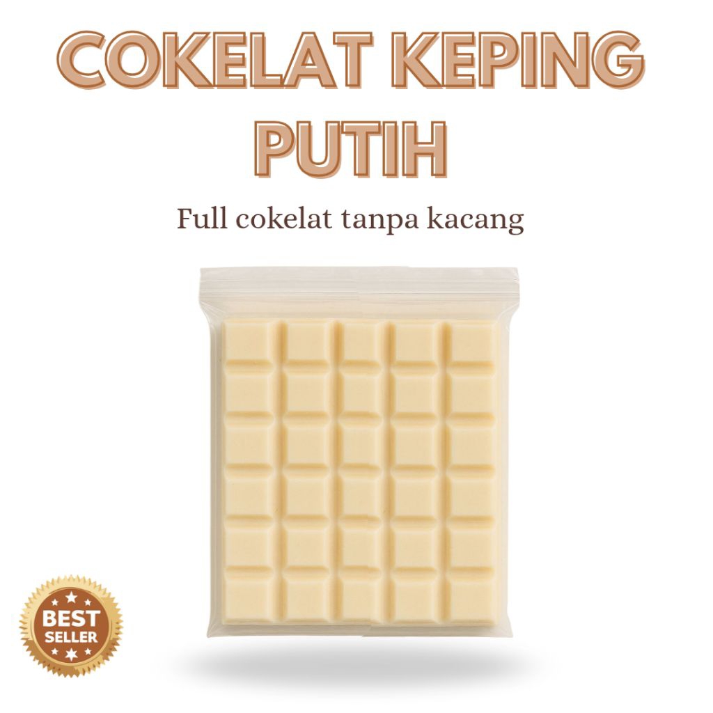 

cokelat polos | cokelat keping putih isi 10