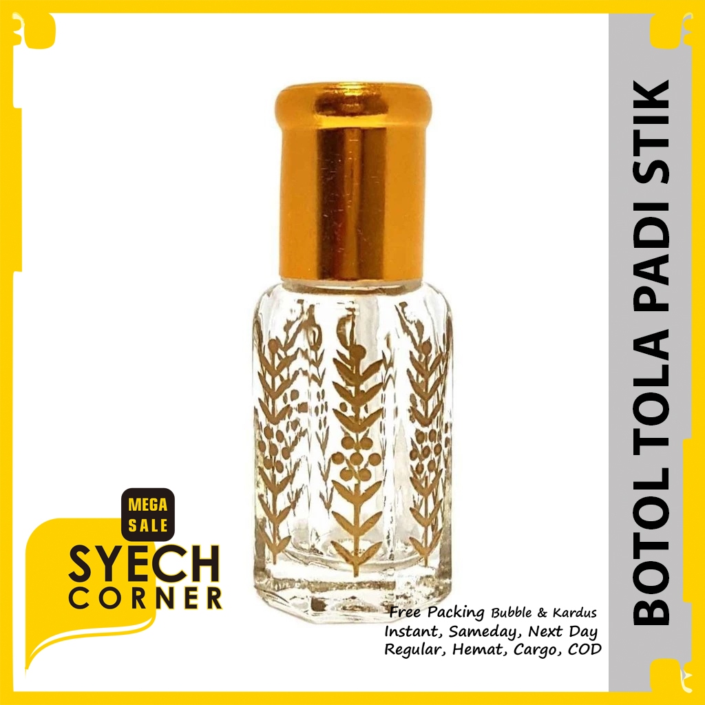Botol TOLA SURRATI (3ml/6ml/12ml) Motif Padi Stick