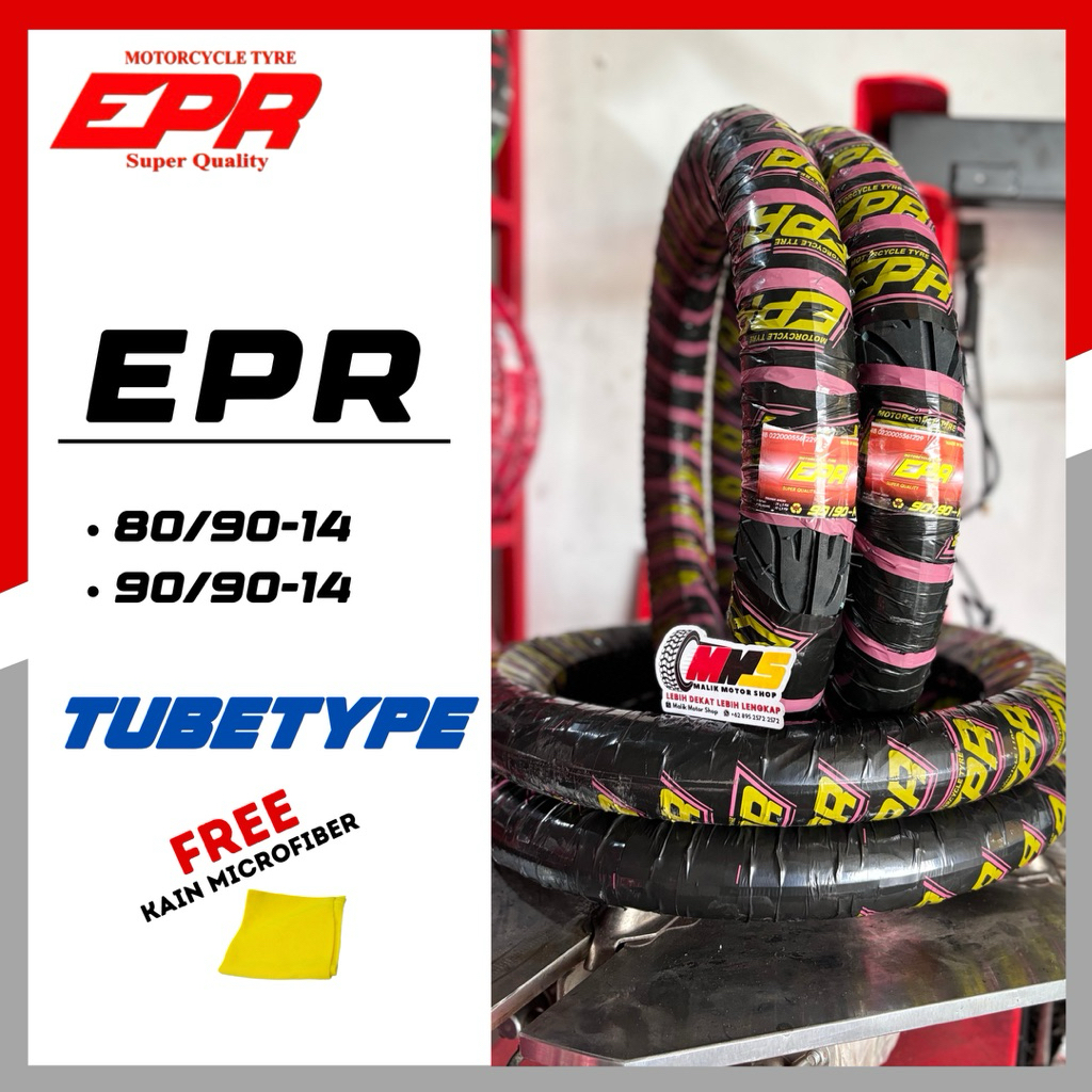 Ban Motor Matic Depan Belakang EPR Ukuran 80/90 Ring 14 90/90 Ring 14 Tubetype Metik Murah