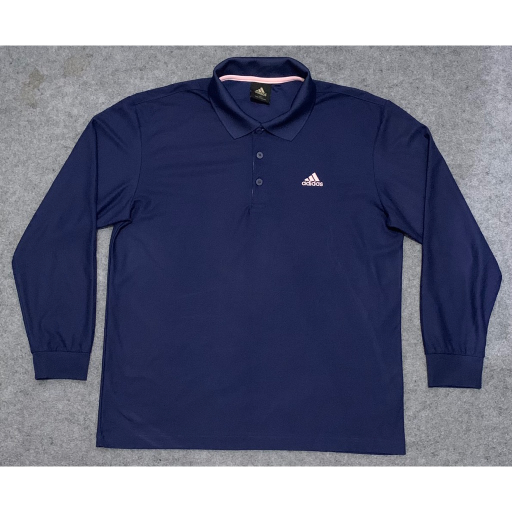 Adidass Long sleeve navy polo golf shirt
