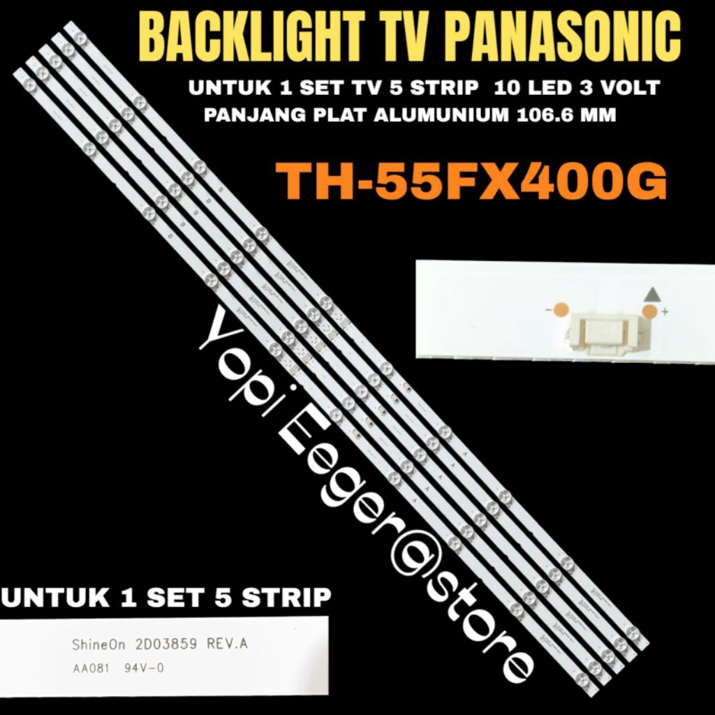 BACKLIGHT TV LED PANASONIC 55 INCH 55FX400G BACKLIGHT TV LED PANASONIC 55 INCH