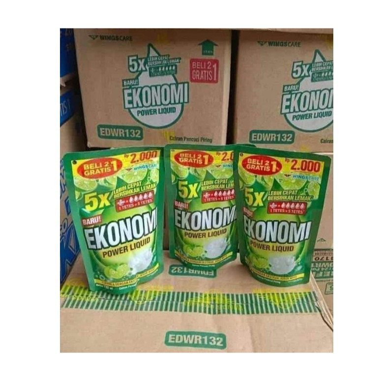 

*Grosir* 1 Dus/Karton Ekonimi Cair Pencuci Piring 132ML Isi 24Pcs
