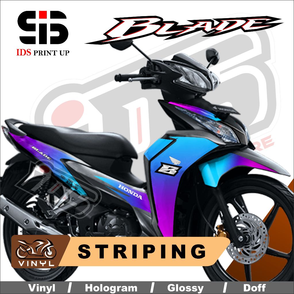 Stiker Blade 110 125 New keren Stiker Motor Blade Striping Blade New BUNGLON