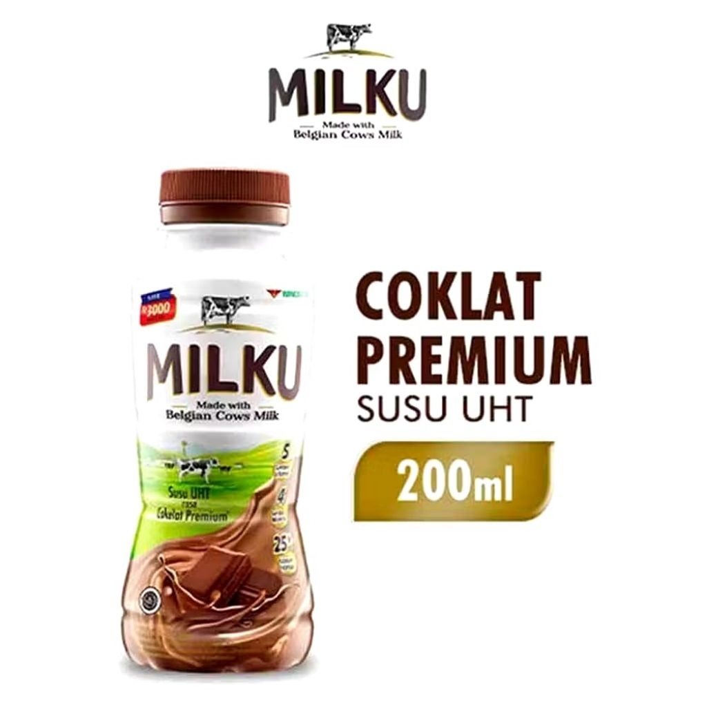 

Milku susu botol @200ml 1pcs rasa coklat strowbery original