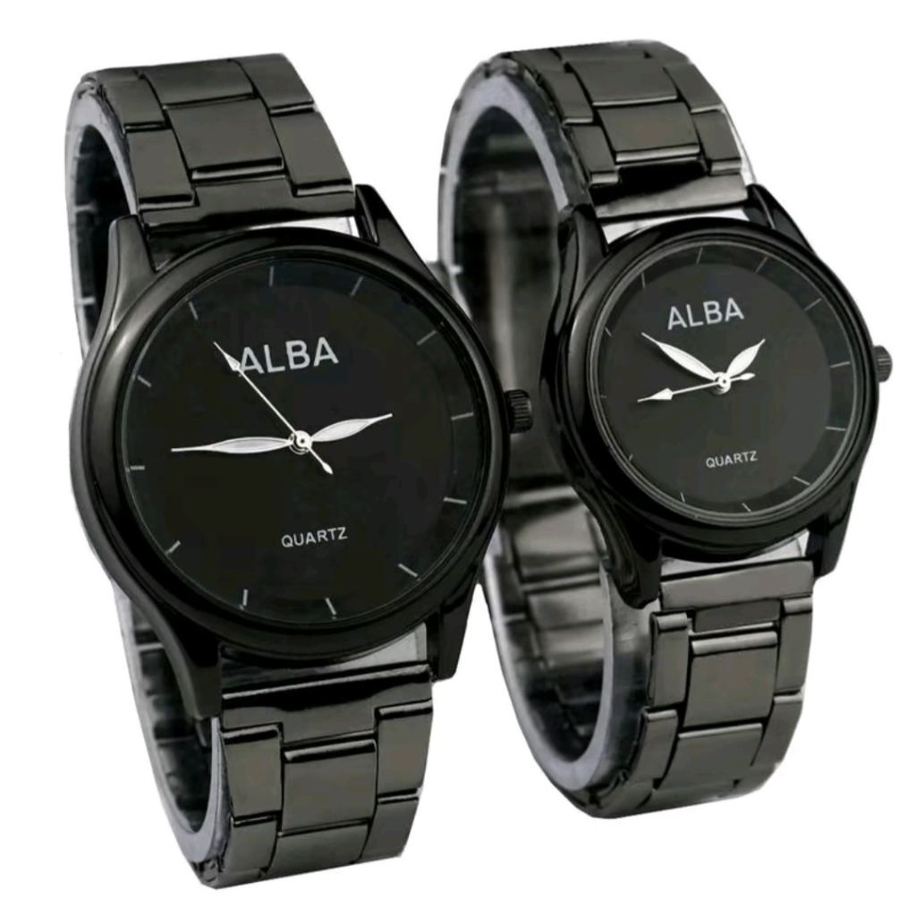 Jam Tangan Couple ALBA Rantai Pria Wanita Jam Tangan Pasangan Keren Murah Bahan Premium