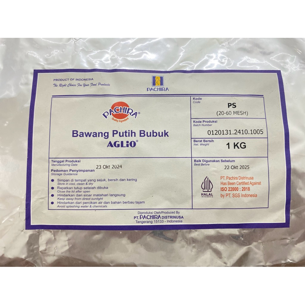 

Bawang putih bubuk Aglio PS (1 Kg)