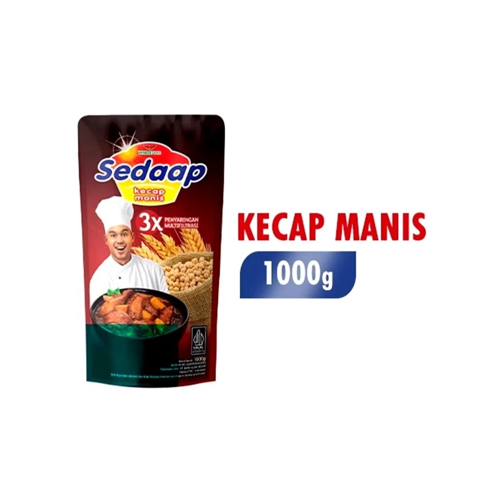 

Sedaap Kecap Manis Pouch 1000 Gram/ 720ml Promo Kecap Sedaap Refill