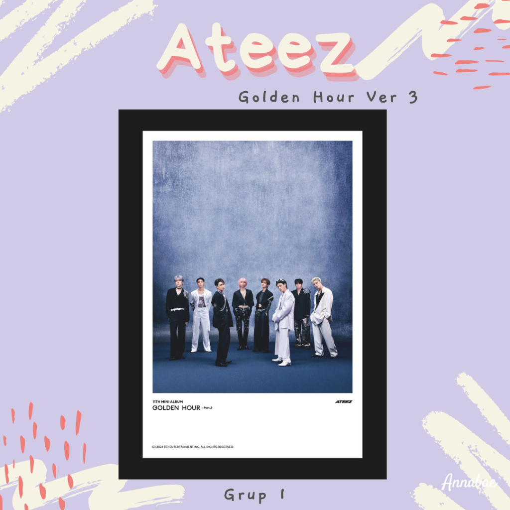 Ateez Poster Golden Hour 3 Lemon Drop Ver 1