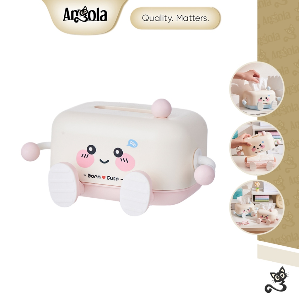 ANGOLA Kotak Tisu Karakter Kartun D76 Tissue Box Cute Cartoon / Tempat Tisu Lucu Gemas