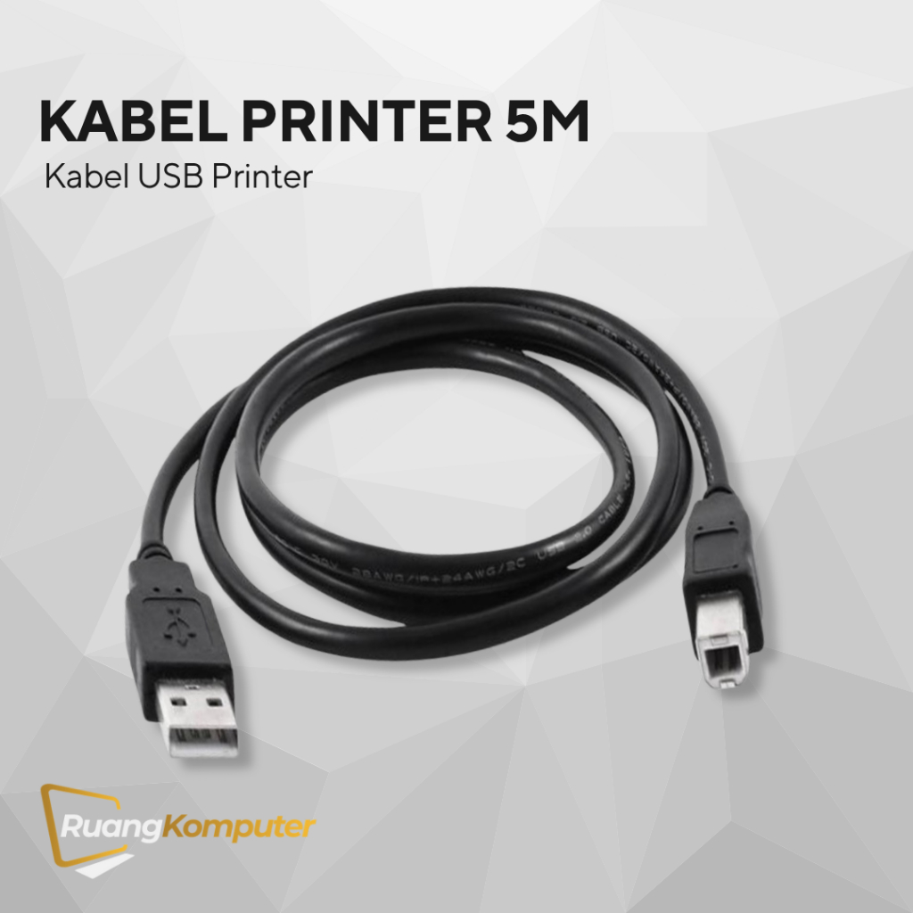 KABEL PRINTER 2.0 Panjang 5 Meter Usb Putih Murah