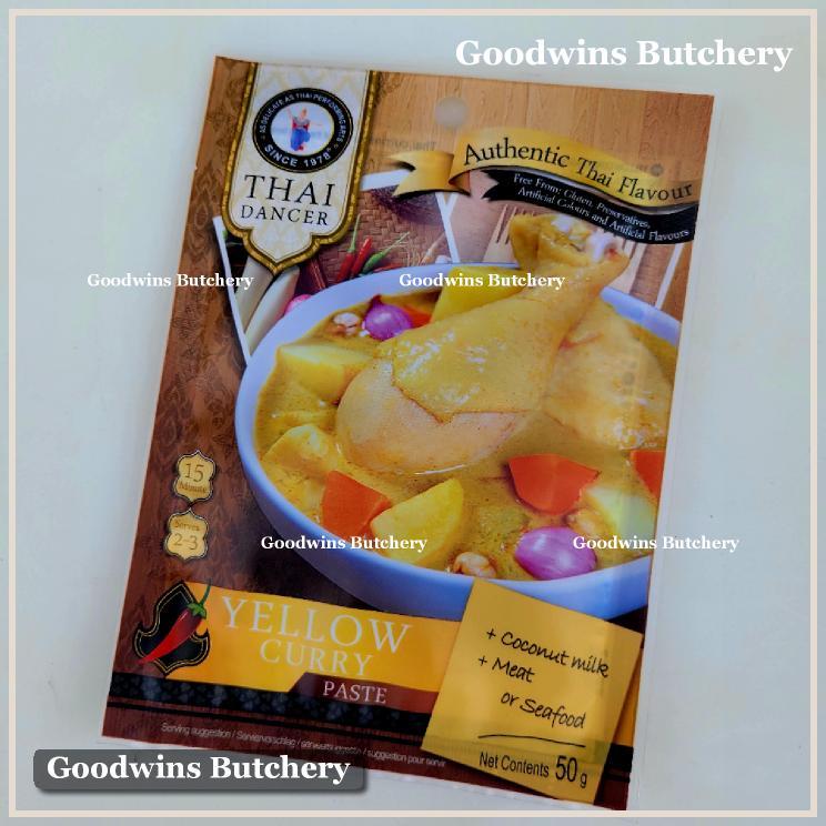 

Thai Dancer YELLOW CURRY PASTE Thailand bumbu gulai kari sachet 50g