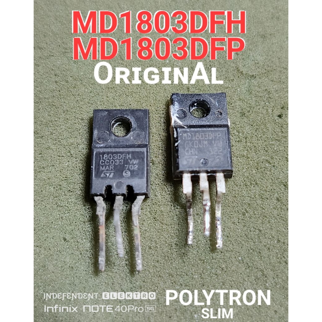 MD1803DFH   MD 1803 DFH   MD1803DFP   MD 1803 DFP   Transistor horizontal Tv polytron slim original