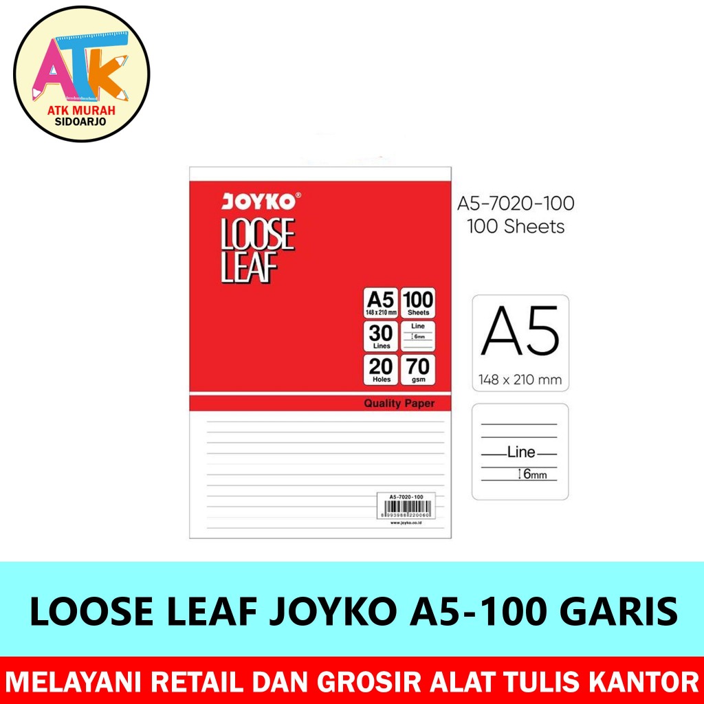 

LOOSE LEAF JOYKO A5-100 GARIS