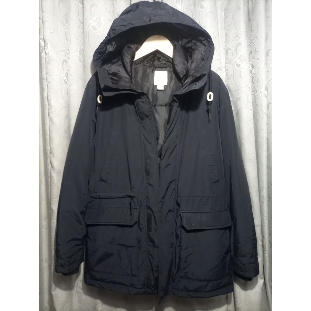 Jaket H&M LOGG Hooded Puffer Parka Original_Jaket H&M Parka Puffer Gembul Hodie Gorppet_Like New_Siz