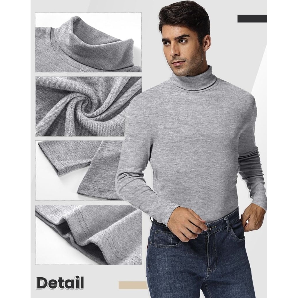 KAOS TURTLENECK /KAOS DALAMAN JAS / RIP LENGAN PANJANG/KRAH TINGGI LENGAN PANJANG