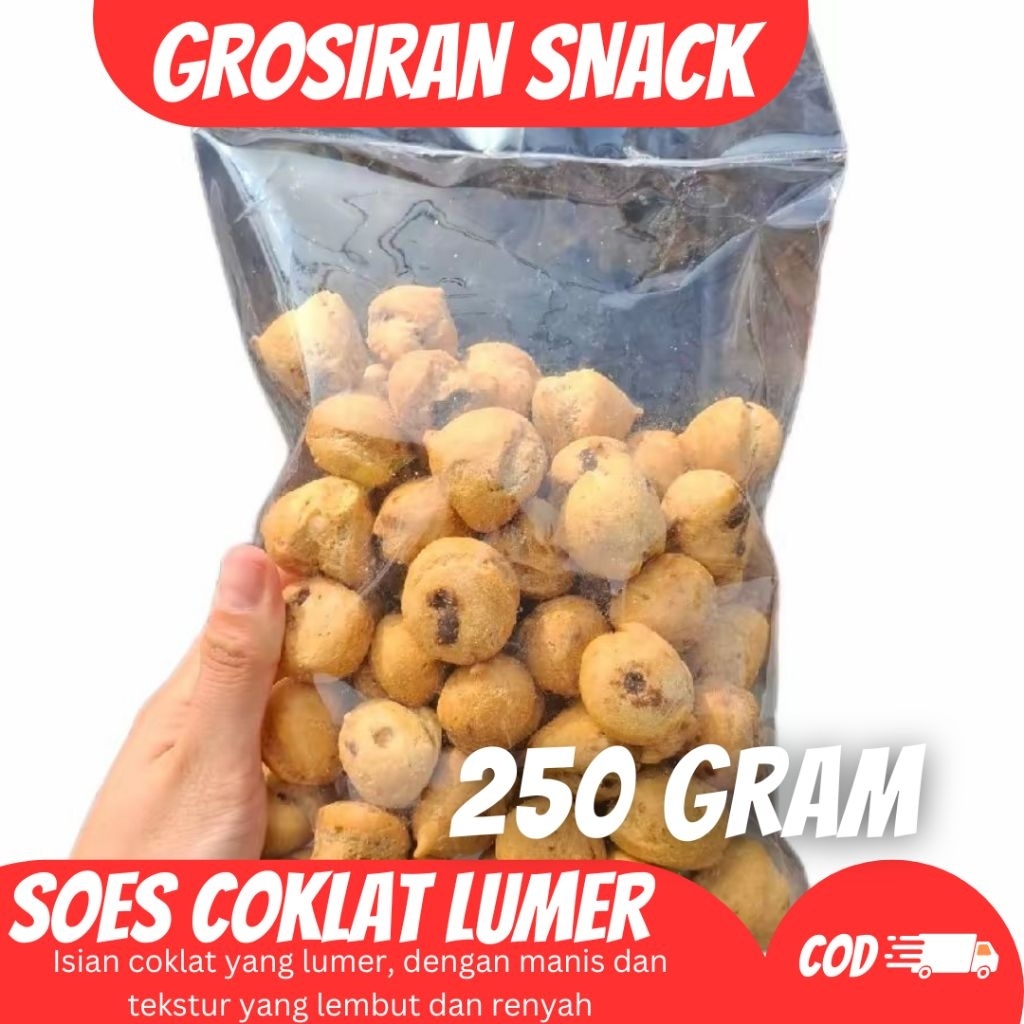 

COD Soes Coklat 250 GRAM / Soes Isi Krim Coklat / Soes Viral