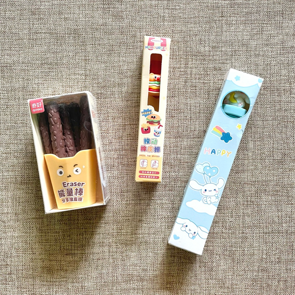 

[Hanya dipakai konten] Take all penghapus lucu, pulpen morol, kotakpensil butterbe_r