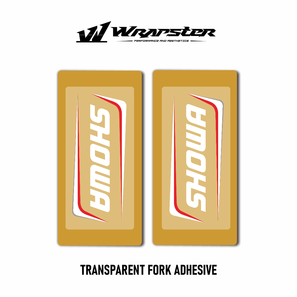 Stiker Showa USD Vinyl White Ink | Sticker Shock Depan Up Side Down | 25x12cm 1 set bahan tebal prem