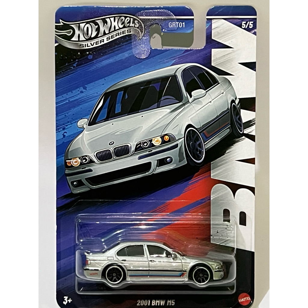Hotwheels Bmw series silver bmw m5