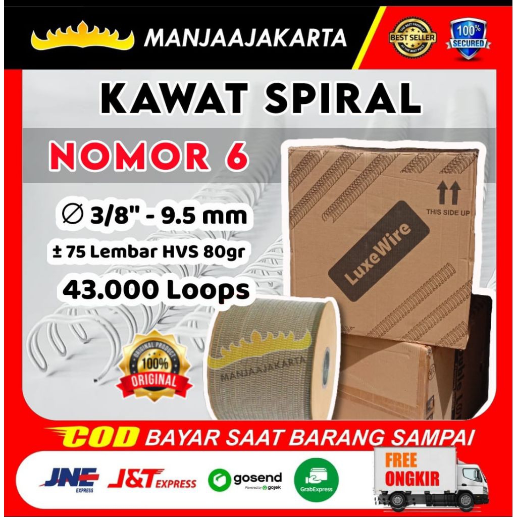 

Spiral Kawat No 6 putih Luxe Wire Kawat Spiral 3/8 putih Ring Spiral Jilid Buku Kawat Spiral Kalender Meja Jilid Spiral Kalender Duduk Ring Binder Jilid Spiral Kawat Double Wire Spiral Kawat Spool Ring Kawat Spiral Jilid Spiral 3/8 Kawat Kalender