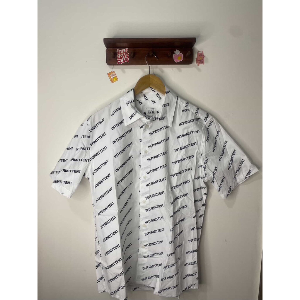 Kemeja Pria Zara Motif Putih