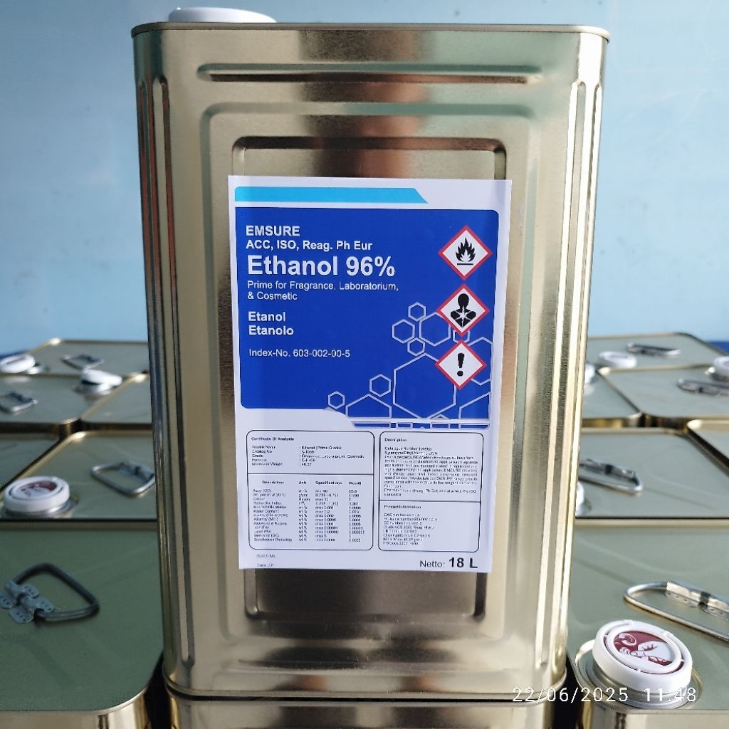 Emsure 96% kaleng gold segel / Ethanol Emsure 96% pelarut parfum terbaik / Emsure 96%