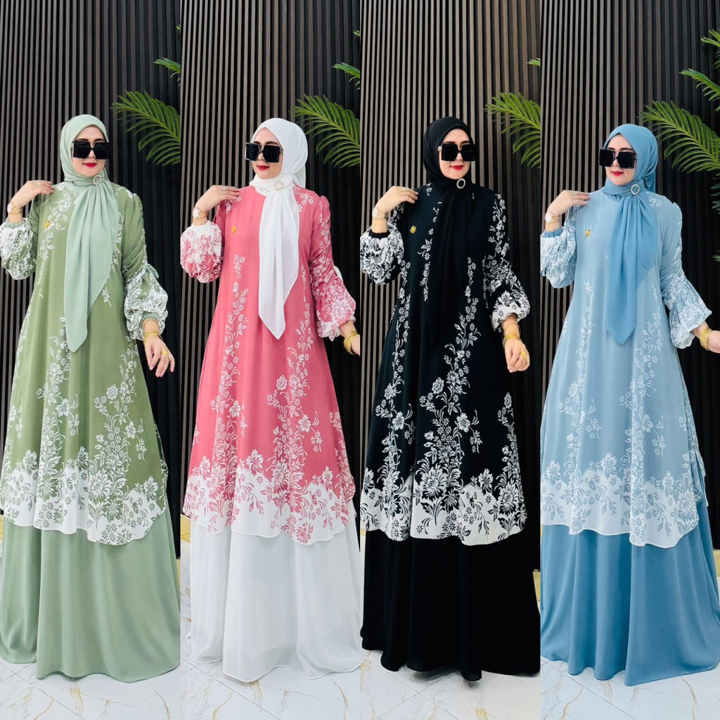 Amna set gamis melayu [ ORIGINAL PRODUCT ] gamis melayu