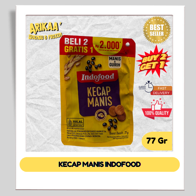 

Kecap Manis Indofood Pouch 77gr (BELI 2 GRATIS 1)