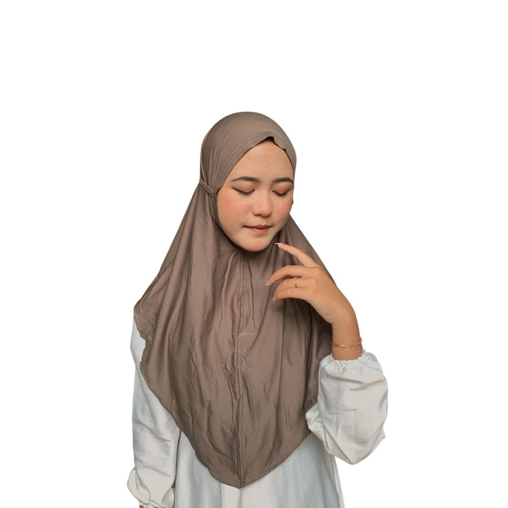 Hijab Syiria Tali Belakang Jilbab Instan Non Pet Jersey Premium