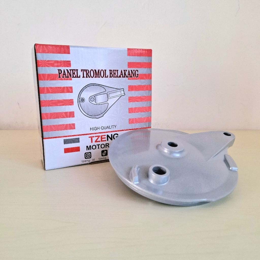 Tutup Tromol Belakang Vega ZR Vega R New Jupiter MX Lama New - Panel Tromol Belakang Silver