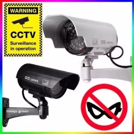 [ BESAR ] CCTV OUTDOOR Palsu / Kamera CCTV dummy Pengintai Palsu Fake