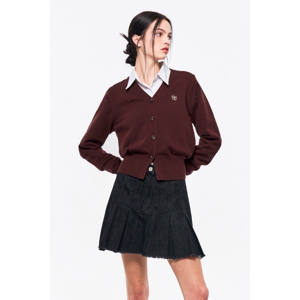 General Idea Cardigan In Burgundy