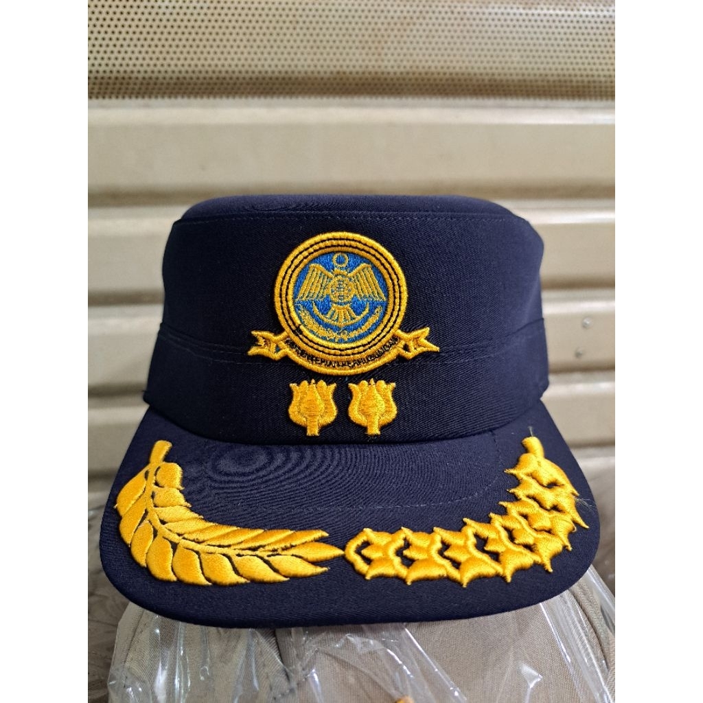 Topi dishub golongan 4a komando bordir timbul ,bisa custom bordir kanan kiri